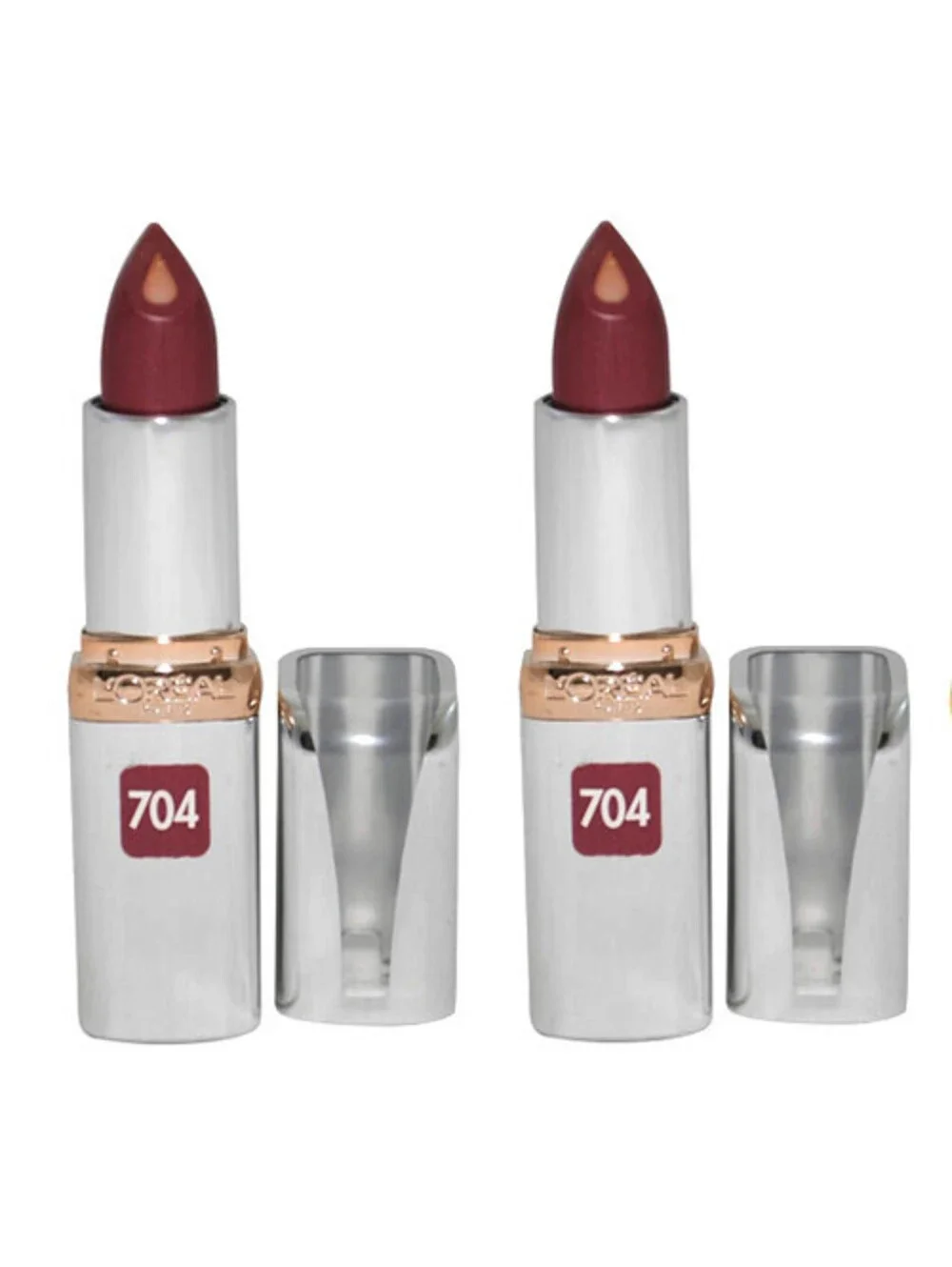 Lot of 2: NEW L'OREAL Colour Riche Anti-Aging Serum Lipstick in 704 Spicy Pink